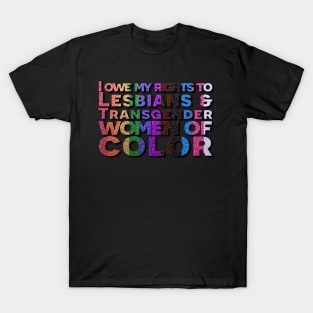 I Owe My Rights (Progress Pride Glitter) T-Shirt